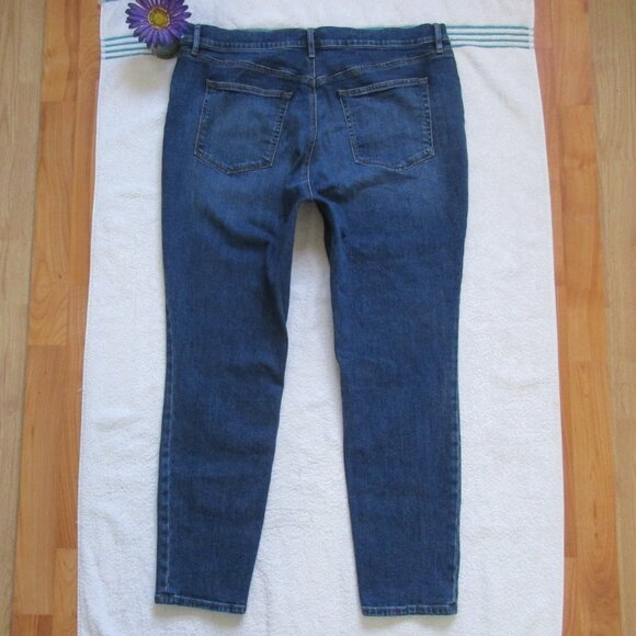 LOFT JEANS Size 16 High Rise Button Fly Skinny Denim - Picture 4 of 9